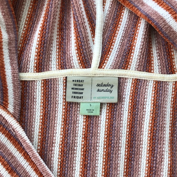 Anthropologie Saturday Sunday Chenille stripped hoodie - Picture 3 of 6